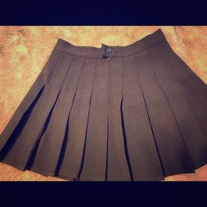 Black School girl Skirt with back zipper & button